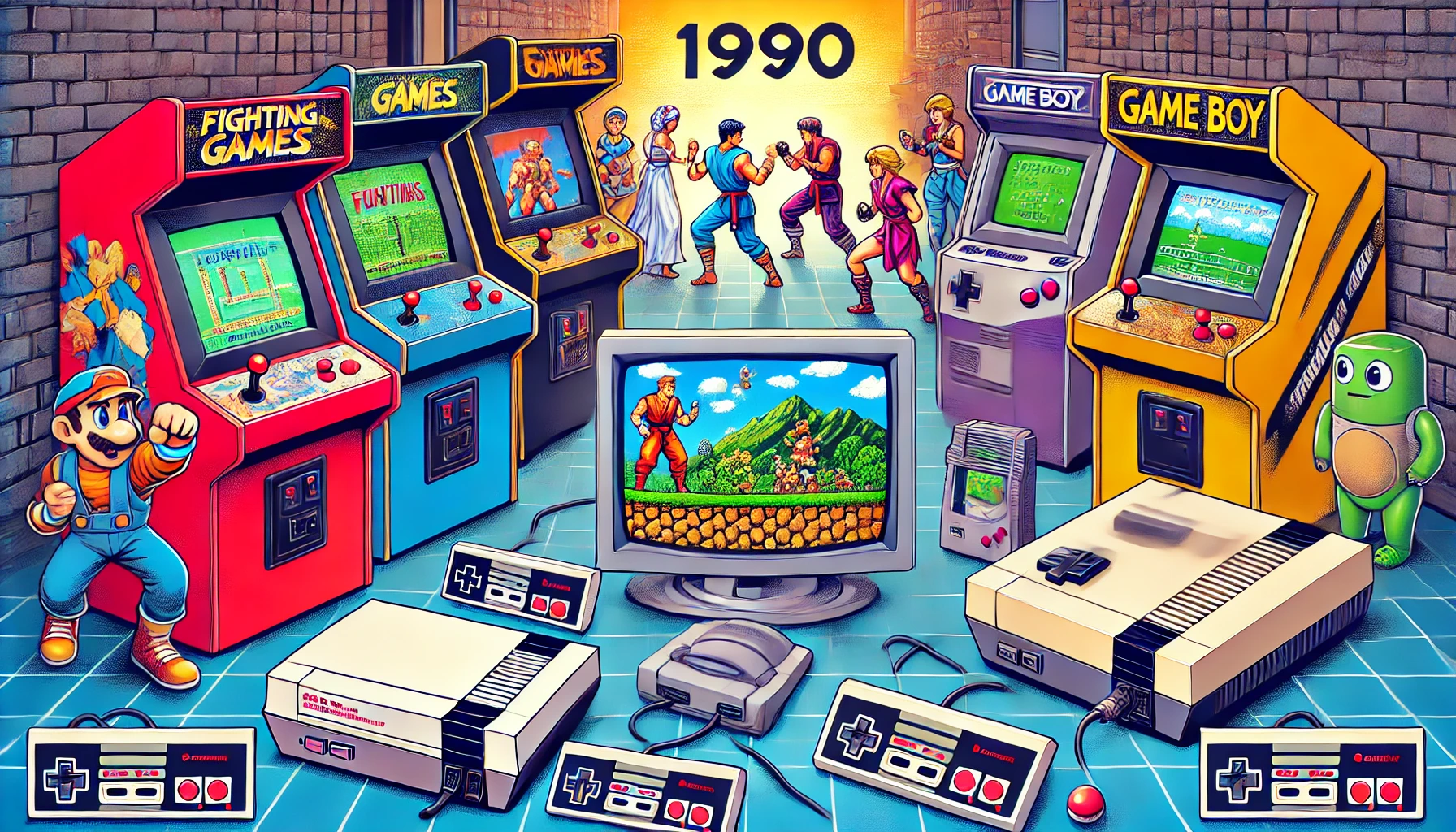 What games were popular in 1990