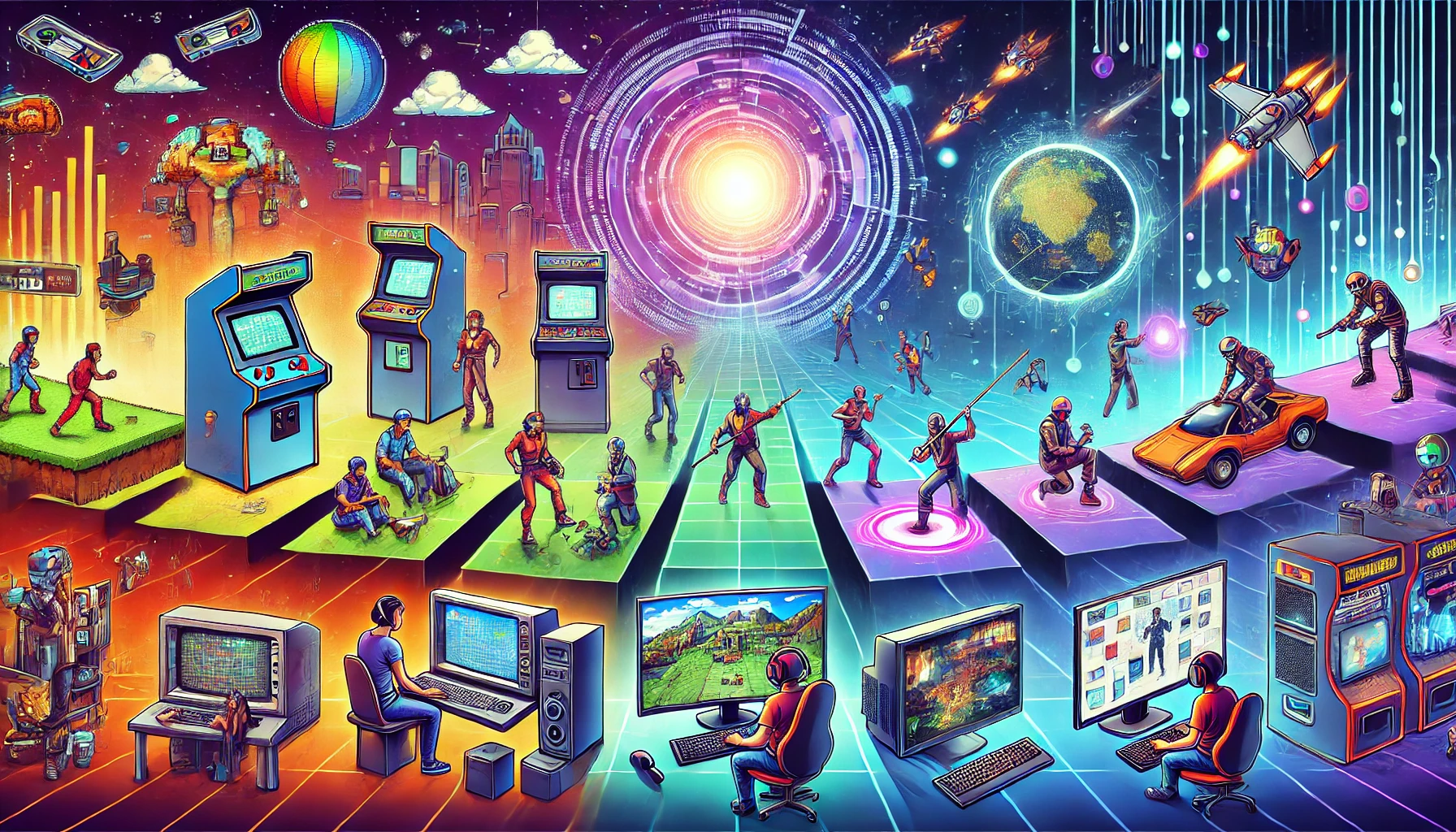 The Evolution of Online Gaming: From Pixels to Virtual Worlds